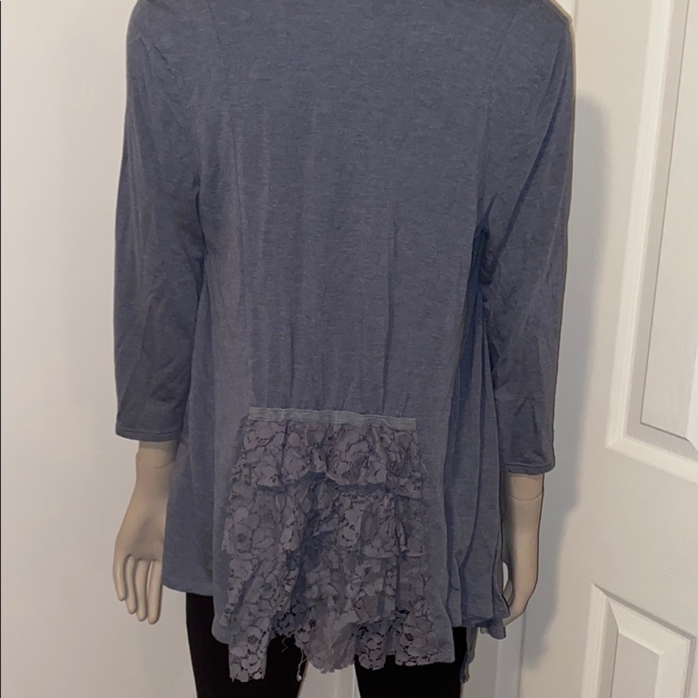 Grey Top with Lace Back
